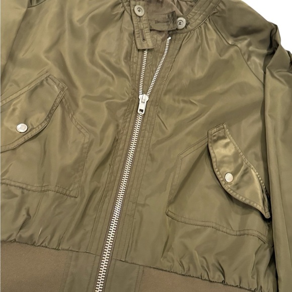 🧥 Free People‎ Midnight Bomber Jacket Olive Green Women’s L 🧥 - Picture 4 of 5